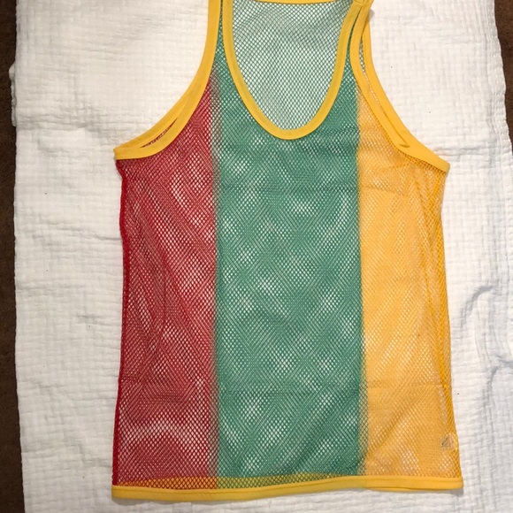 Rasta Jamaica Caribbean Mesh Tank Top Cover XXL - Picture 5 of 6